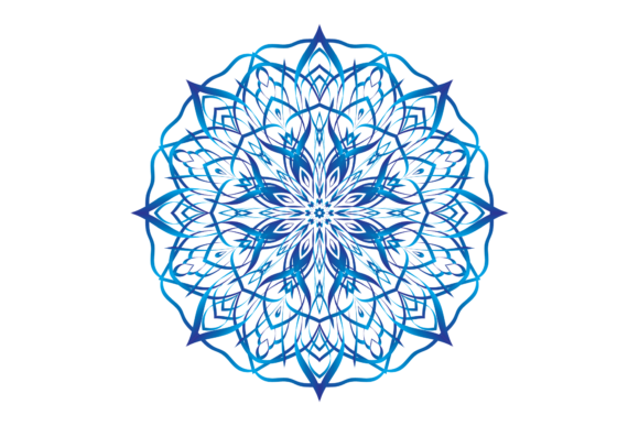 Blue Mandala: A Stunning Design Asset for Elegant Wedding Projects