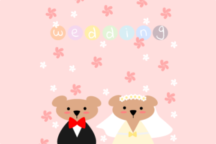 Charming Bear Couple Graphics for Invitations