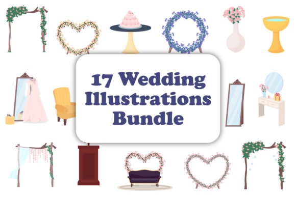 Charming Wedding Illustrations for Your Creative Projects