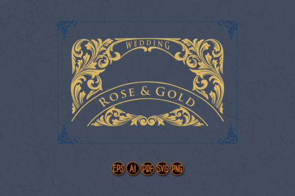 Classic Flourish Wedding Badge: Timeless Design for Modern Projects