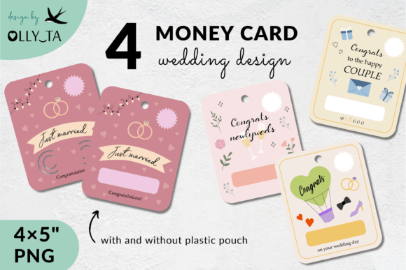 Creative Wedding Money Card Bundle for DIY Gifts