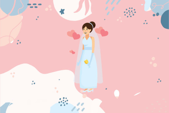 Designing Romantic Invitations with Female Wedding Character