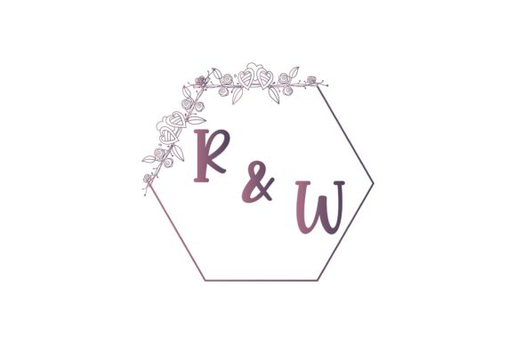 Elegant Wedding Initials R & W: A Modern Monogram for Your Designs