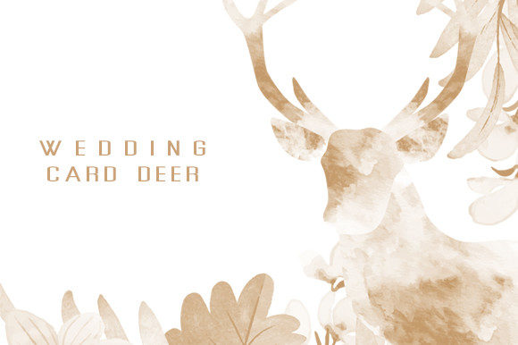 Enchant Your Stationery: The Deer Watercolor Wedding Card Set