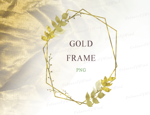 Gold Leaves Geometric Wedding Frame: A Designer's Secret Weapon