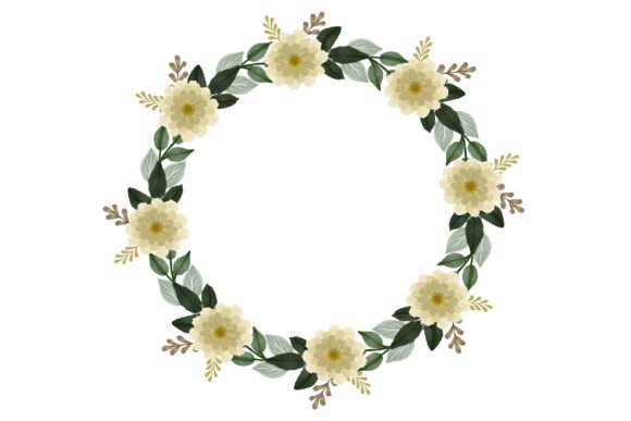 Golden Botanicals: The Versatile Yellow Wreath for Wedding Card Design