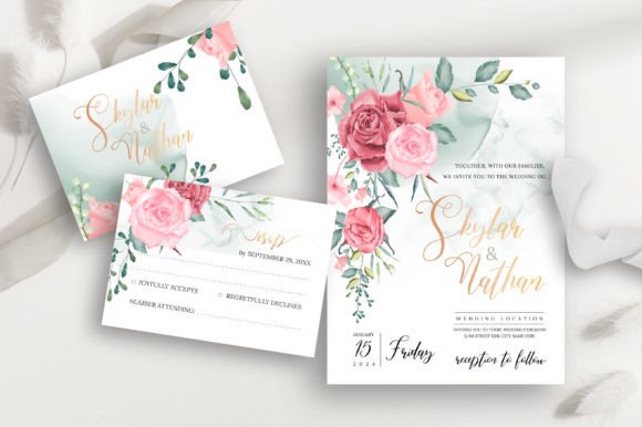 Rustic Rose Wedding Invitation Cards: A Designer's Delight