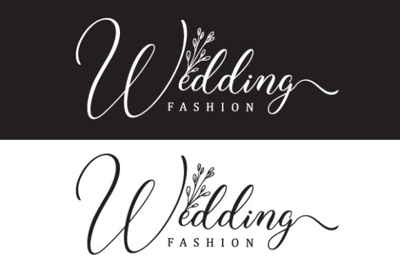 Typography Logo Wedding Vector: Elegant Script for Timeless Branding