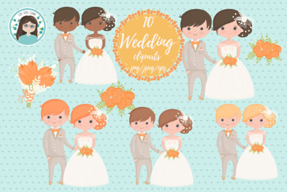Wedding Character Clipart: Designs for Invitations, Gifts & Crafts