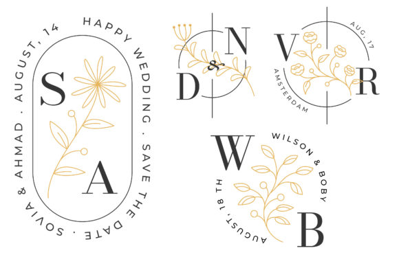 Wedding Initial Decoration Floral Logo: A Designer's Dream Asset
